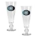 Seattle Mariners MLB 2pc Pilsner Glass Set with Baseball on stem - Oval Logo by Great American Products