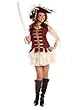 Sexy Victorian Lace Pirate Costume Mini Dress With Matching Pirate Hat 3 PC