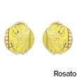 ROSATO Made in Italy Majestic Earrings With Cubic zirconia Crafted in Yellow Enamel and 14K/925 Gold plated Silver. Total item weight 5.8g Length 14mm