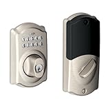 Schlage BE369NX CAM 619 Home Keypad Deadbolt with Nexia Home Intelligence, Satin Nickel (Z-Wave