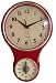 Retro Red Kitchen Wall Clock with Timer