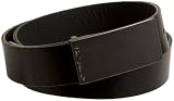 Ben Sherman Men's Gun Metal Plaque Buckle Belt