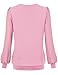 Laksmi Women's Basic Ruched Long Sleeve Chiffon Tunic Top