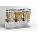 Zevro Professional Series Triple Canister Dispenser Set, 3 to 17.5-Ounce, Silver