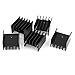 5 Pcs Black Aluminum Heat Sink 25x23x16mm for SCR Mosfet Transistors