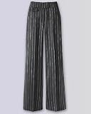 High-waist herringbone pants