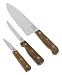 Chicago Cutlery Walnut Tradition 3-Piece Prep Knife Gift Set, Boxed