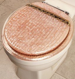 "ROMA" ROSE PINK TOILET SEAT ITALIAN MARBLE