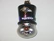 BALTIMORE RAVENS 3 1/2" tall and 2" wide Blown Glass Top Hat Snowman CHRISTMAS ORNAMENT