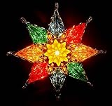 7 Lighted 8 Point Multi-Color Star Christmas Tree Topper