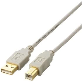 ELECOM USB2.0�P�[�u�� 3.0m �x�[�W�� USB2-30