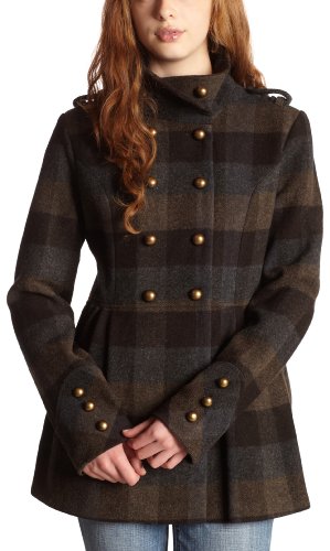 BestPrices Hydraulic  Junior's Wool Blend Military Topper Coat