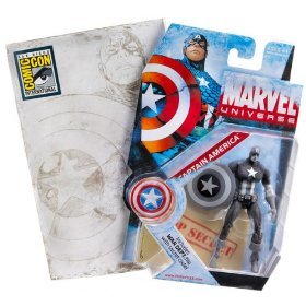 Marvel Universe 2009 SDCC San Diego Comic-Con Exclusive 3 3/4 Action Figure Grayscale Captain America