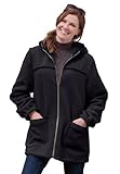 Whipstitched Berber Fleece Jacket (Black,1X)