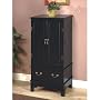 Classic Black Jewelry Storage Armoire with Mirror