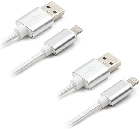 SUMDY lightning cable 1.5 Meters, 2Pack (silver)