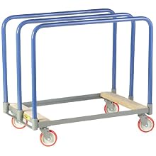 Little Giant PT-2436-5PY Steel Panel Truck with Swivel Casters and Wood End, 1000 lbs Load Capacity, 24" Width x 36" Length