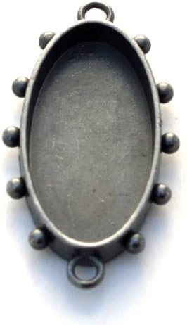 Susan Lenart Kazmer Art Mechanique Oval Hobnail, Medium, Antique Silver