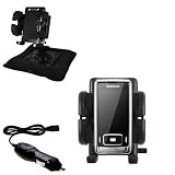 Samsung SGH-G800 Auto Bean Bag Dash Holder with Car Charger - Uses Gomadic TipExchange