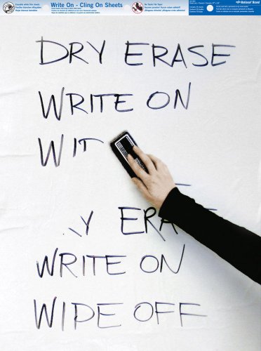 Write On - Cling On Static Images Easel Pad,Plain Poly Sheets,27x34
