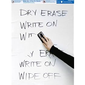 Write On - Cling On Static Images Easel Pad,Plain Poly Sheets,27x34