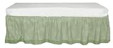 Tadpoles Gingham Crib Skirt - Sage