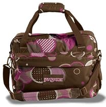 Jansport SuperBreak Luggage Tote Bag Chocolate Chip Dots