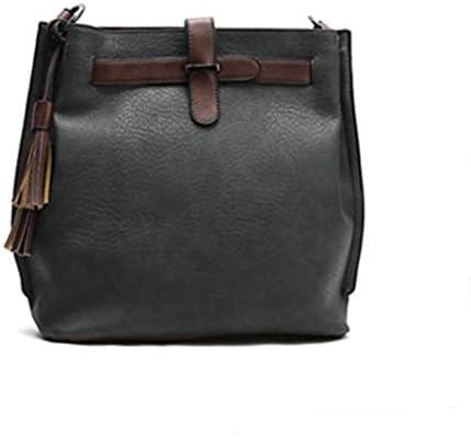 Lucete Women's Lucky Crossbody Shoulder Bag Tote Handbags Crossbag Leather Grey