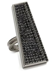 Paige Novick "Razor Sharp" Mini Rectangular Clear Pave Detail Ring