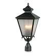 Royce Lighting RL2130/1NI Weston Outdoor Post Lantern Natural Iron with Seeded Globe