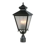 Royce Lighting RL2130/1NI Weston Outdoor Post Lantern Natural Iron with Seeded Globe