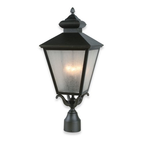 Royce Lighting RL2130/1NI Weston Outdoor Post Lantern Natural Iron with Seeded Globe