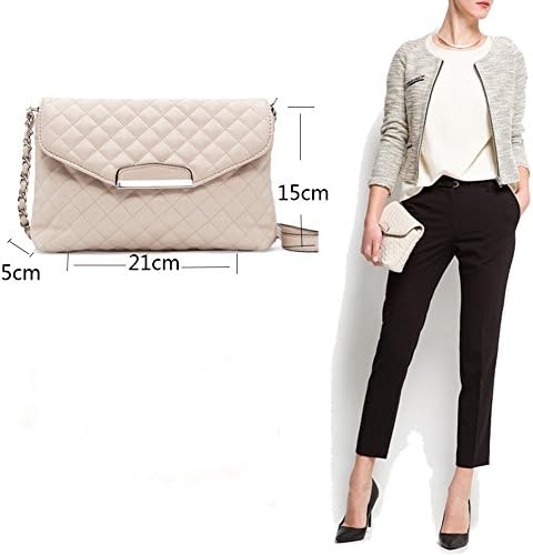 Tonsie Women's Girls Retro Diamond Messenger Clutch Handbag Shoulder Prom Bag Black