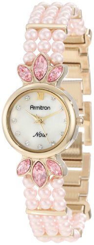 Armitron Women's 75/5041MPGPPK Swarovski Crystal Accented Pink Pearl Bracelet Watch