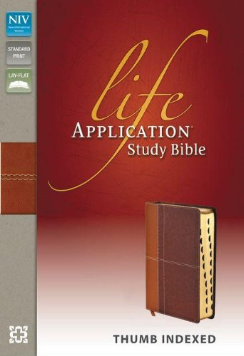 NIV, Life Application Study Bible, Imitation Leather, Tan/Brown, Indexed, Red Letter Edition