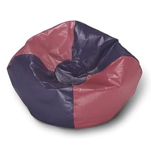 Ace Bayou Pink/purple Paneled Round Small Bean Bag