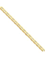 3mm, 14 Karat Yellow Gold, Concave Anchor Chain - 18 inch