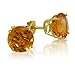 10K Yellow Gold 6mm Round Citrine Stud Earrings title=