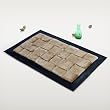 Onitiva - [Light Brown Grid] Handwoven Home Rugs (19.7 by 31.5 inches)
