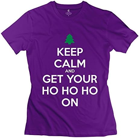 Timo Women's Tee Keep Calm Ho Ho Purple Size XS