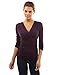 Patty Women's Mesh Long Sleeve Ruched V Neck Empire Waist Lined Blouse