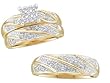 Stunning 0.30 Ctw. Genuine Diamond Trio Set for Him and Her - Blowout Deal-