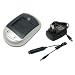 Pentax X70 Digital Camera Battery Charger - TechFuel&reg; AC & DC Compatible Desktop Battery Charger