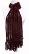 Handmade Scarf in Chocolate - 100% Hand-knitted (Large)