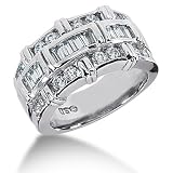14kt. Gold Women’s Diamond Ring with Round and Baguette Cut Diamonds 2.00 ctw. thumbnail