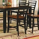 Steve Silver Abaco Wood Counter Height Side Chair in Mahogany and Cherry