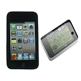Apple IPOD TOUCH 4G SCREEN Protector+Black Premium Soft Silicon Gel Skin Case Cover for the Apple iPod touch 4 Gen 4th Generation