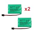 2 Fenzer Rechargeable Cordless Phone Batteries for Uniden BT-909 BT909 BT-1001 BT1001 BT-1004 BT1004 Cordless Telephone Battery Replacement Packs