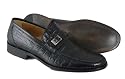 TARYN ROSE Noel Croc Mens Black Italian Loafers