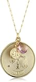 a.v. max "Horoscope" Libra Coin and Teardrop Stone Pendant Necklace